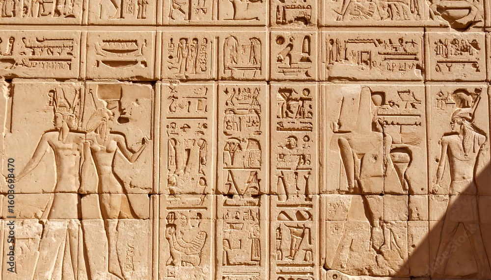 Fototapeta premium Ancient Egyptian bas-relief carvings (6)