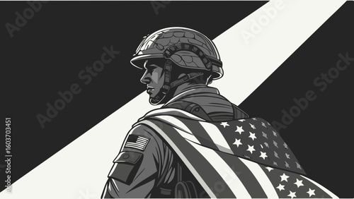 American Soldier Patriotism Honor Sacrifice Military Service Tribute