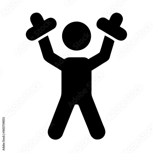 A Child is Engaged in a Fitness Activity, Lifting Light Therapy Dumbbells With Enthusiasm