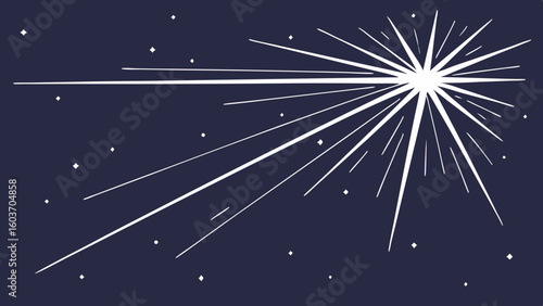 Celestial Supernova Starburst in Deep Night Sky