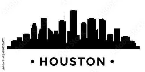 Houston Skyline Silhouette A Bold and Simple Representation
