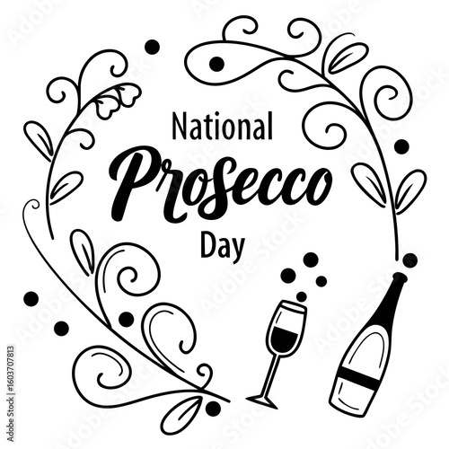 NATIONAL PROSECCO DAY vector illustration