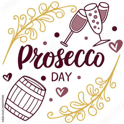 NATIONAL PROSECCO DAY vector illustration