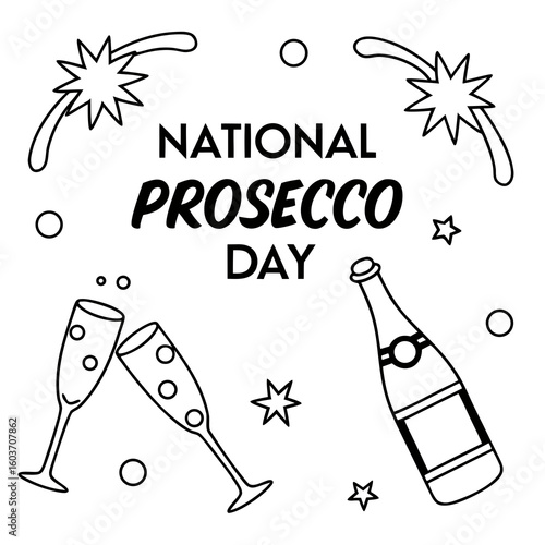 NATIONAL PROSECCO DAY vector illustration