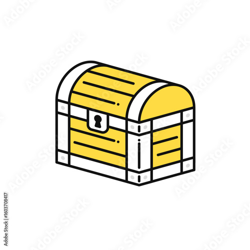 宝箱のシンプルなベクターアイコンイラスト