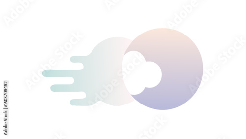 Abstract cloud tech logo design vector for modern business it solutions and digital services company brand identity