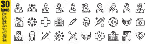 Healthcare Vector Icons – Medical Staff, Equipment, Hospital Tools