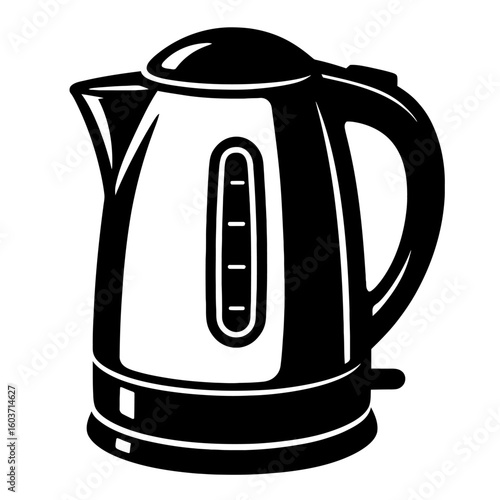 Electric Kettle Water Boiler Appliance Vector - Fast Heating Device