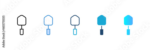 Trowel icon set multiple style collection