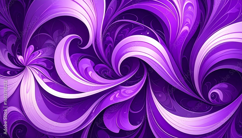 Abstract swirling floral design in purple and white Abstract swirling floral design in purple and white