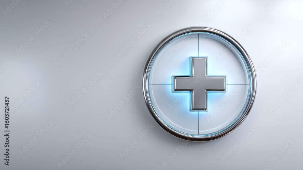 Obraz premium 3D rendered medical hospital wall panel seam on white background