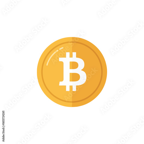Bitcoin Icon: Digital Currency Concept Illustration
