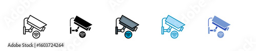 Security Camera  Icon Set Multiple Style Collection
