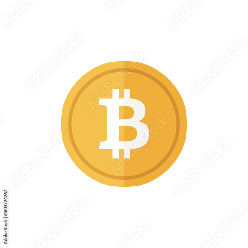 Golden Bitcoin: Cryptocurrency Icon