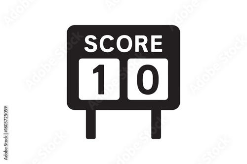 scoreboard icon silhouette vector with white background