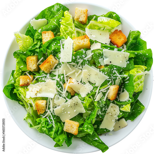 Fresh Caesar Salad with Croutons and Parmesan Cheese