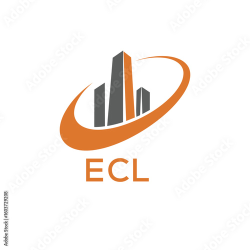 Classic Shield Logo with Stars and ECL Letters – Premium Badge or Security Brand Identity. ECL Letter Logo.
