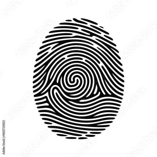 Fingerprint Vector On White Background