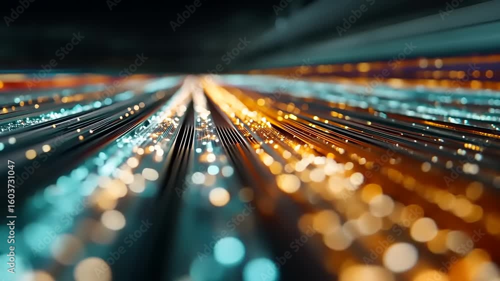 Abstract design with parallel lines and glowing details