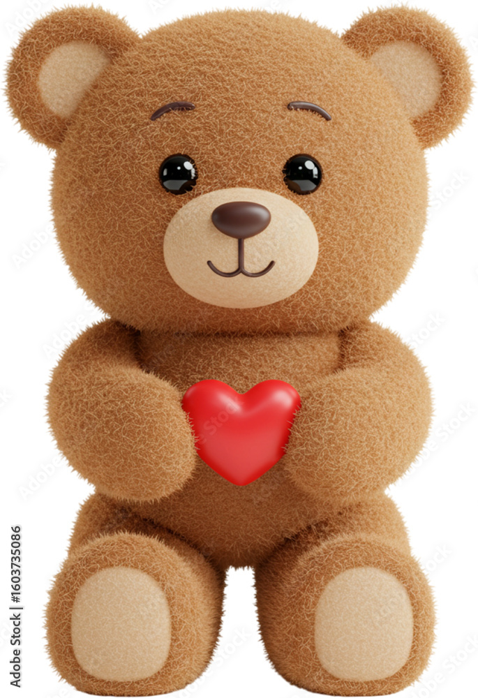 Obraz premium teddy bear with heart
