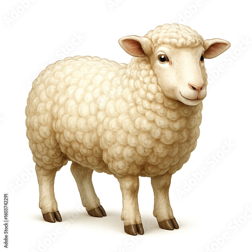 sheep isolated on white background