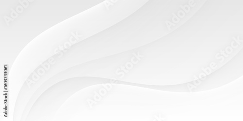 abstract white background with smooth decorative swirl lines flowing