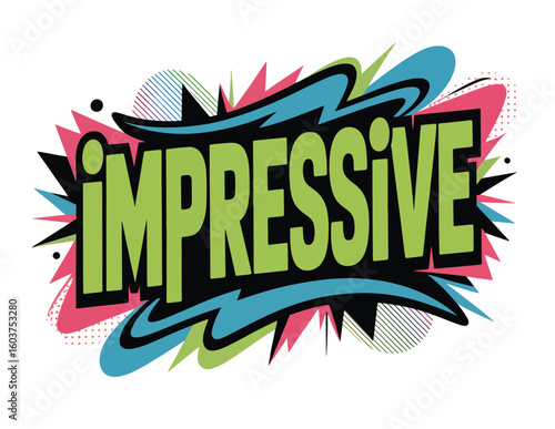 Bold and energetic impressive word art with explosive t shirt design elements transparent background vector