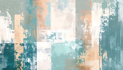 Abstract art with textured blocks of color