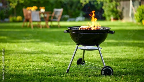 Backyard barbecue on a sunny day