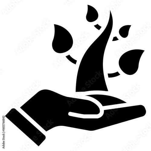 Growing Tree glyph icon