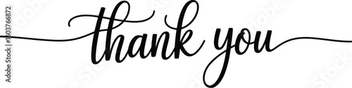 Continuous one single line art thank you concept. greeting card lettering date hand drawn sketch. sign letters script font white monochrome vector illustration.
