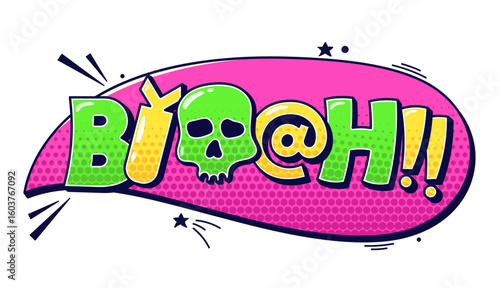 Bad speech Babble with a bad word written in special characters.