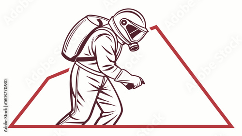 Hazardous Response Vector Illustration: Protective Gear & Triangle, Environmental Imagery