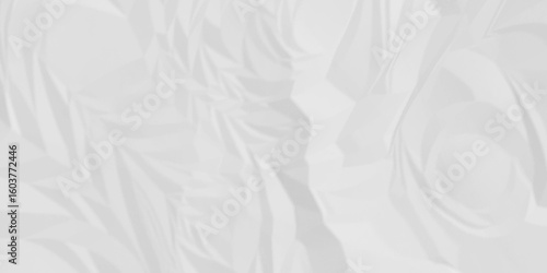 White crumpled paper texture. White wrinkled paper texture. White paper texture. White crumpled and top view textures can be used for background of text or any contents.	

