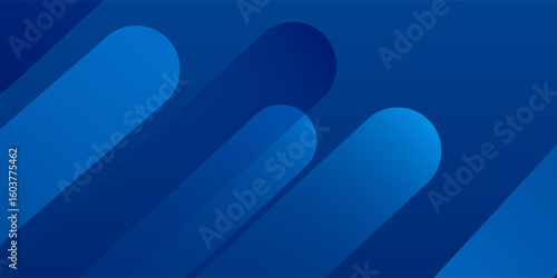 Modern blue background wall with glowing geometric lines. square shape design simple art