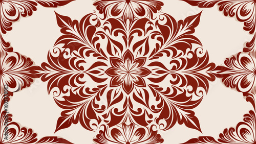 vintage ornamental design with abstract floral design isolated white background for Fashionable textile, book cover, Digital interfaces,backgrounds, creativity, cut out, geometry, 