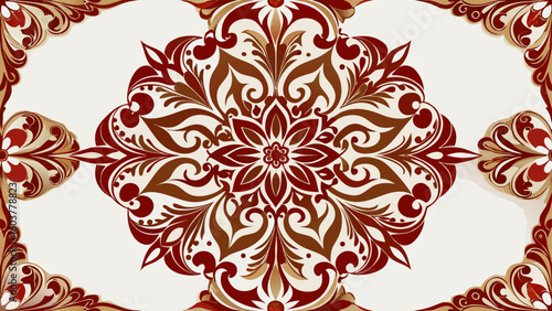 vintage ornamental design with abstract floral design isolated white background for Fashionable textile, book cover, Digital interfaces,backgrounds, creativity, cut out, geometry, 