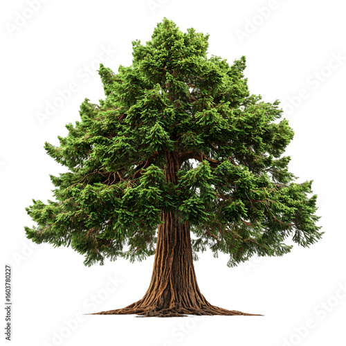Redwood Tree isolated on a transparent background
