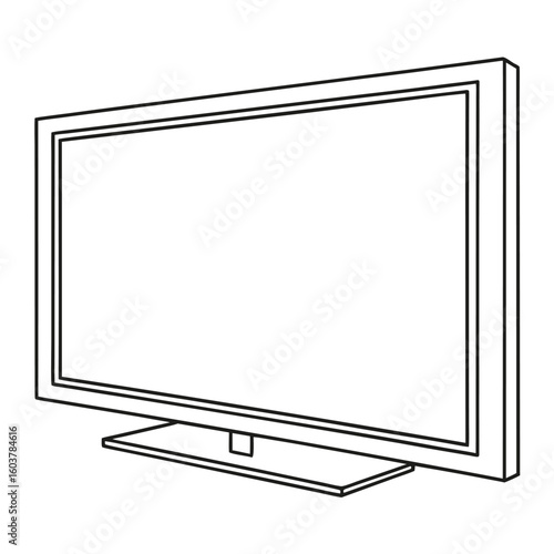 Minimalist Outline Of A Wall Mounted Tv