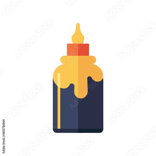 vector illustration of a wax bottle