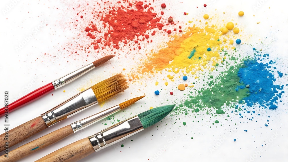 Obraz premium brushes and paint background