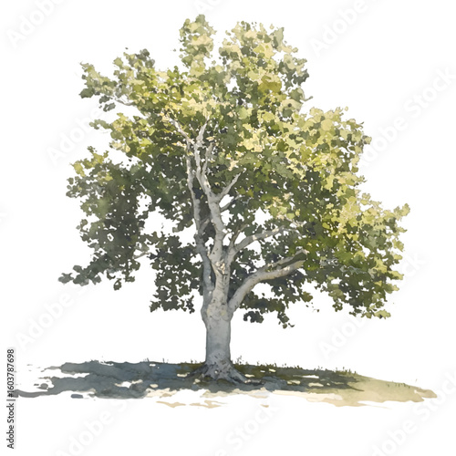 Sycamore Tree isolated on a transparent background