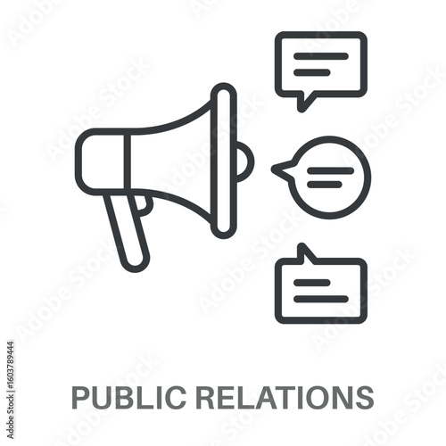Simple Public Relations Design Icon, Simple Style Design Inspiration For Any Logos Interface And Purpose