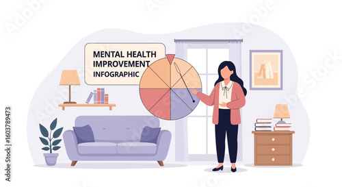 Illustrative Presentation Of Mental Health Improvement Strategies At Home