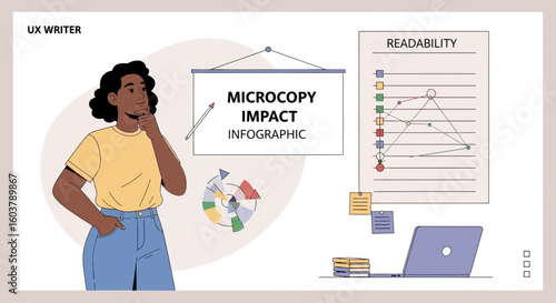 Ux Writer Thinks About Microcopy Impact And Readability Infographic