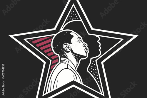 bling shape collection or frame star holography grit sihouette black vector