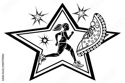 bling shape collection or frame star holography grit sihouette black vector