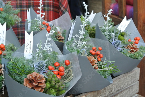 Christmas flower bouquet