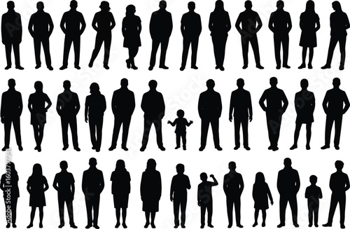 silhouettes of people