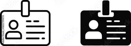 Identification badge with photo and text, representing personal access and security
